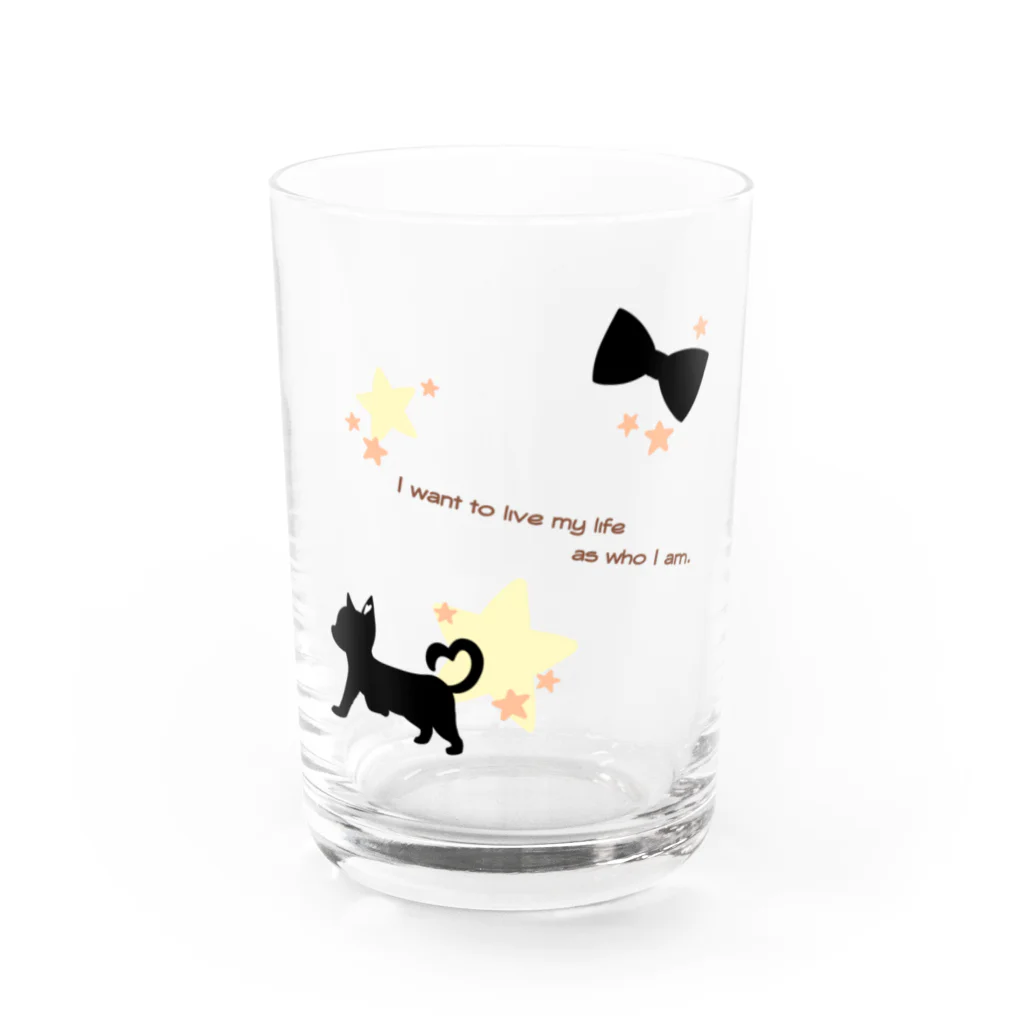 rayloidropのハートにゃんこ Water Glass :front