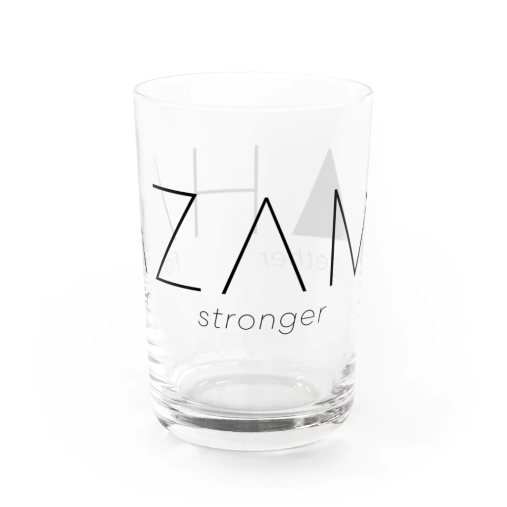 arkstrongの狭間ノ会スリムロゴ Water Glass :front
