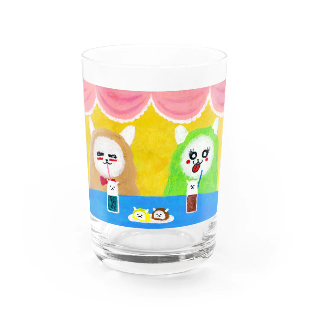 Watanabeのアルパカ×カフェ Water Glass :front