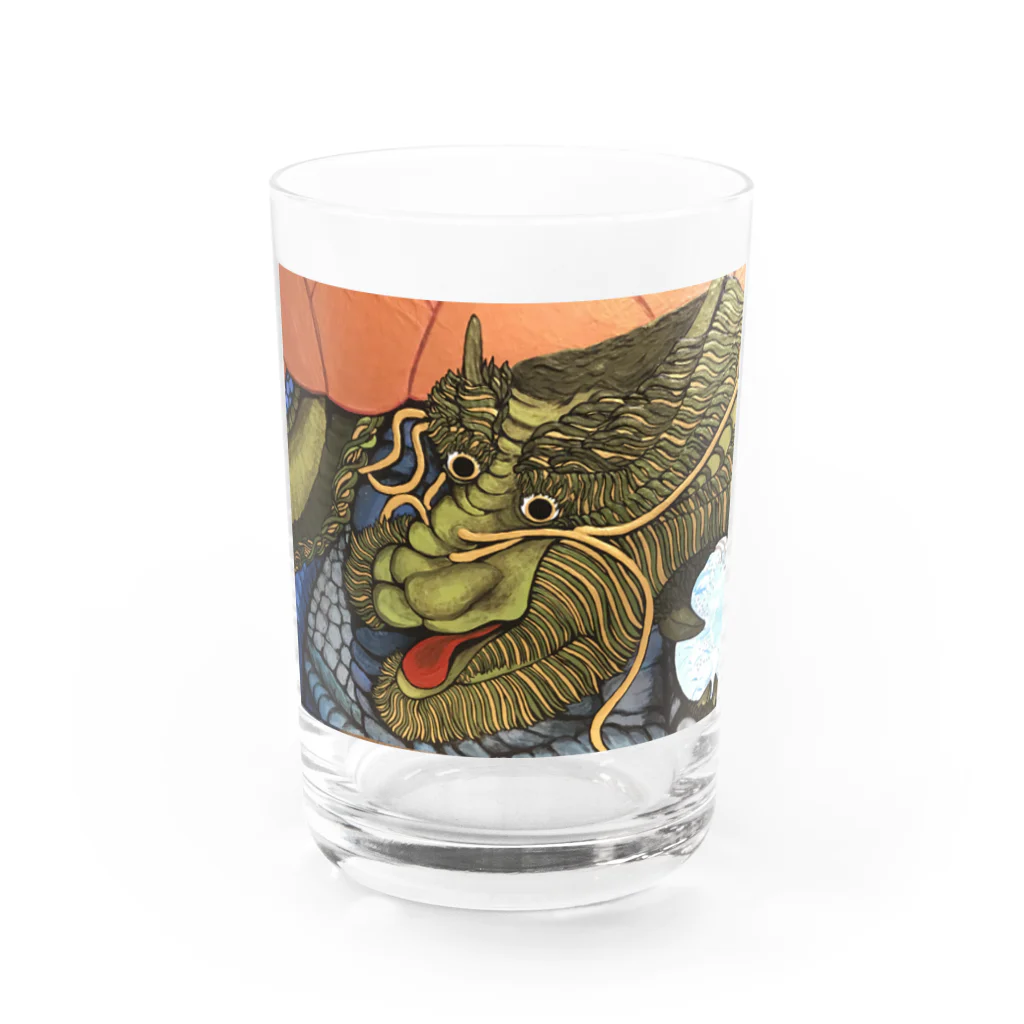 BABIBUBE_Buddhaの喜龍 Water Glass :front