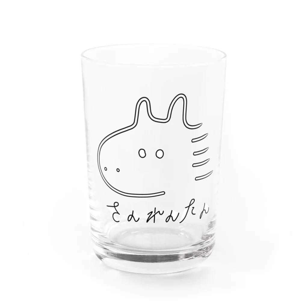 七転びおやきのumaくん さんれんたん Water Glass :front