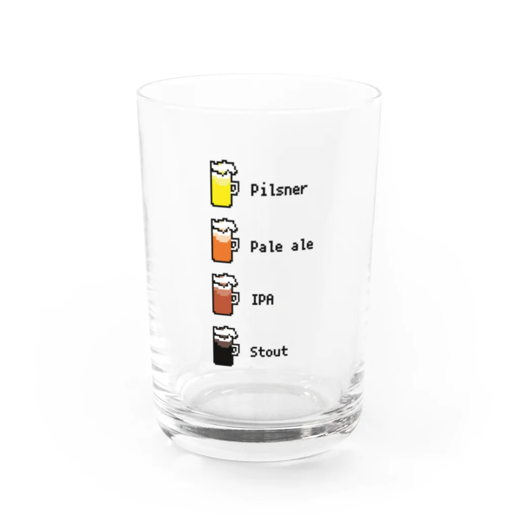 ヒロシオーバーダイブのビールのカラーチャート Water Glass :front