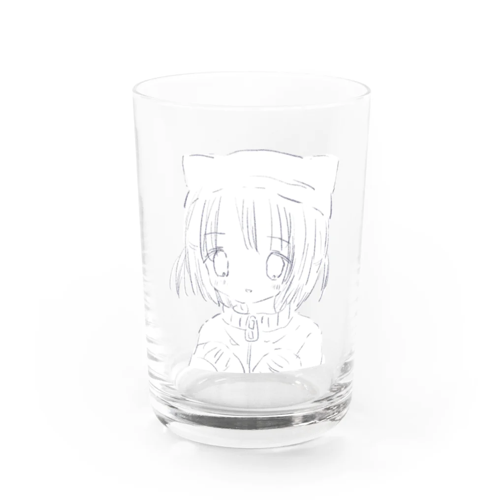 あくむ病院のふわねこ・しんどろ～む Water Glass :front