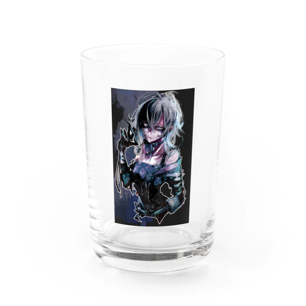 静夜の静夜グッズ 青 Water Glass :front