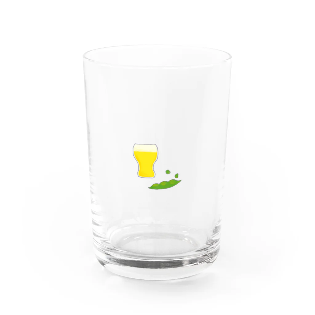ha_kのビール と えだまめ Water Glass :front