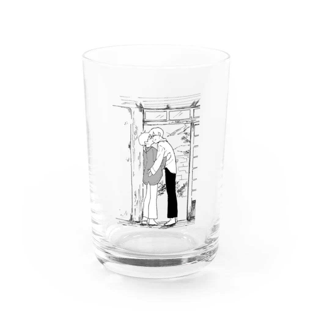 MilkxFilmのイチャイチャの絵 Water Glass :front