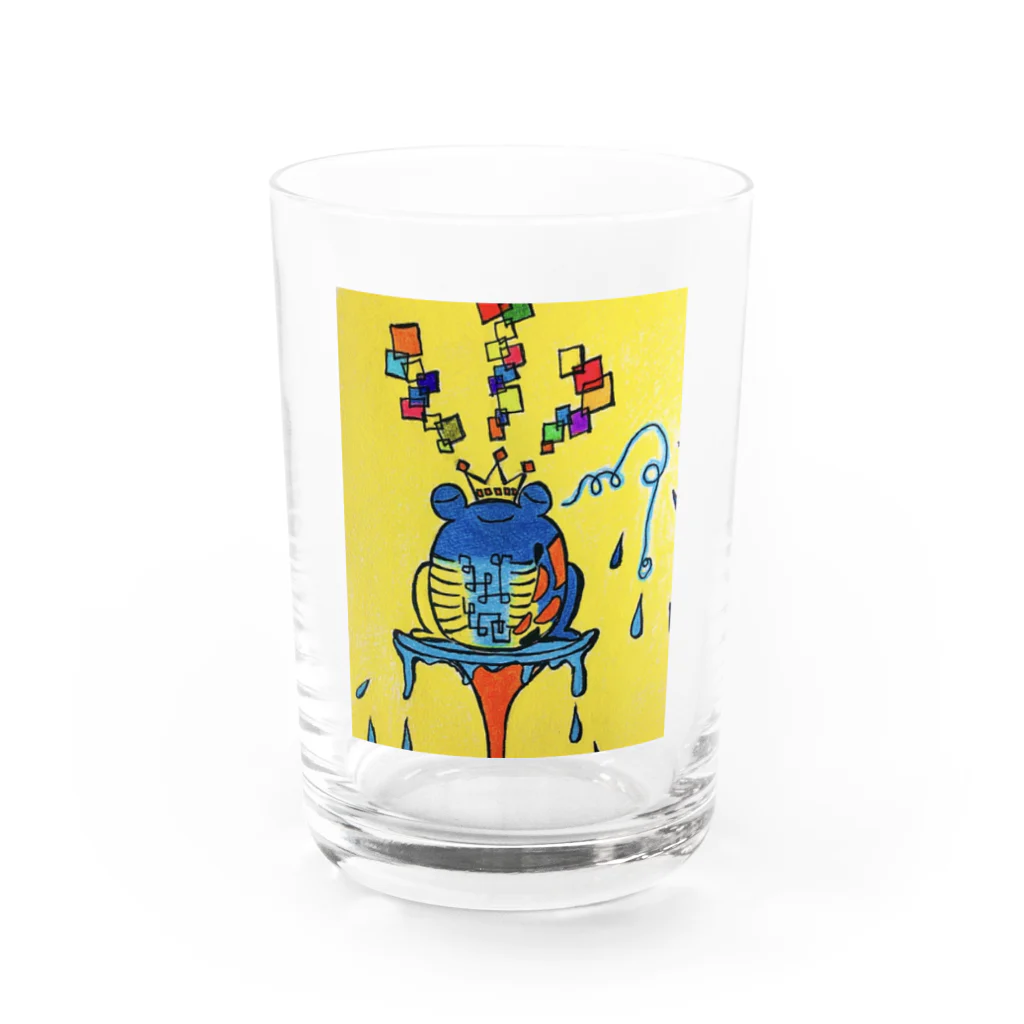 suuのカラフルカエル Water Glass :front