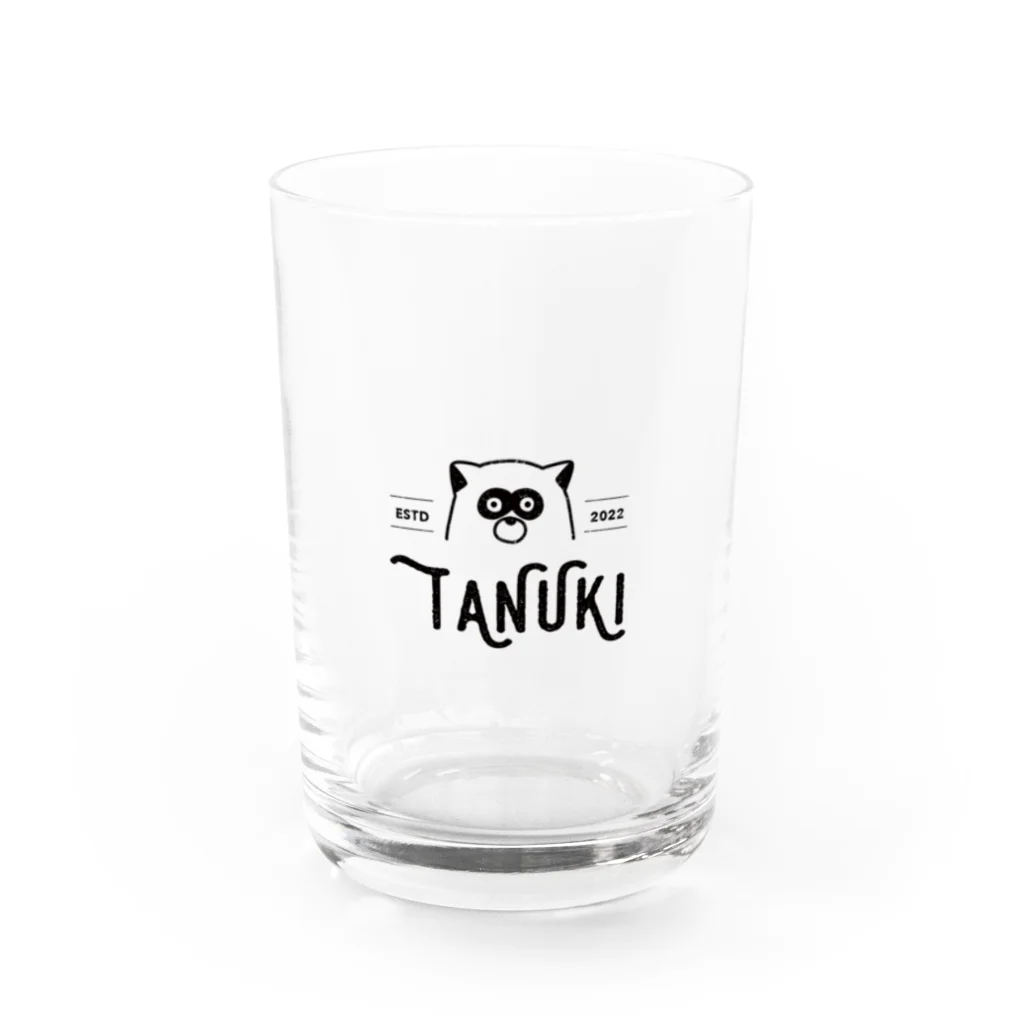 mogura_tanukiのtanuki_vintage01 Water Glass :front