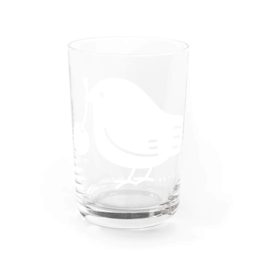 イラスト MONYAAT のみつぐトリ 白 Water Glass :front