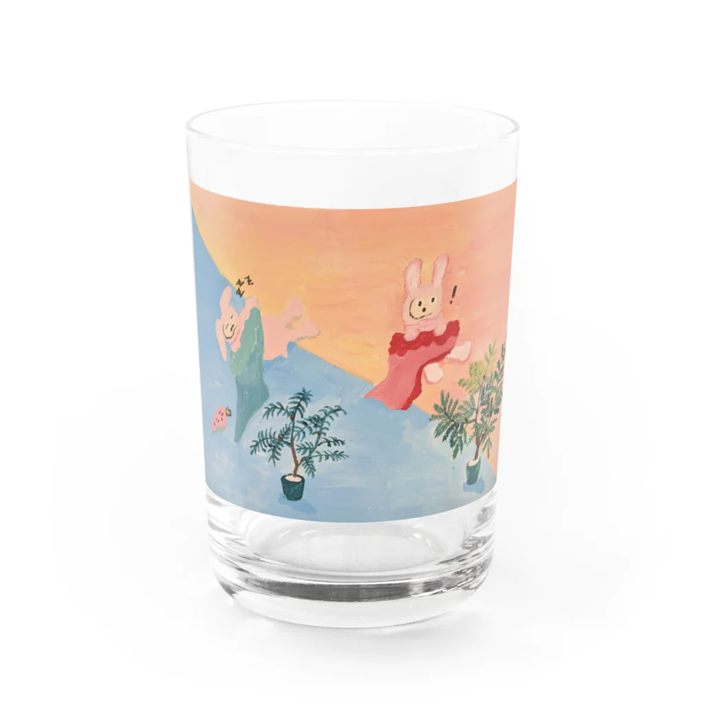 shiwon art worksの起きたね Water Glass :front