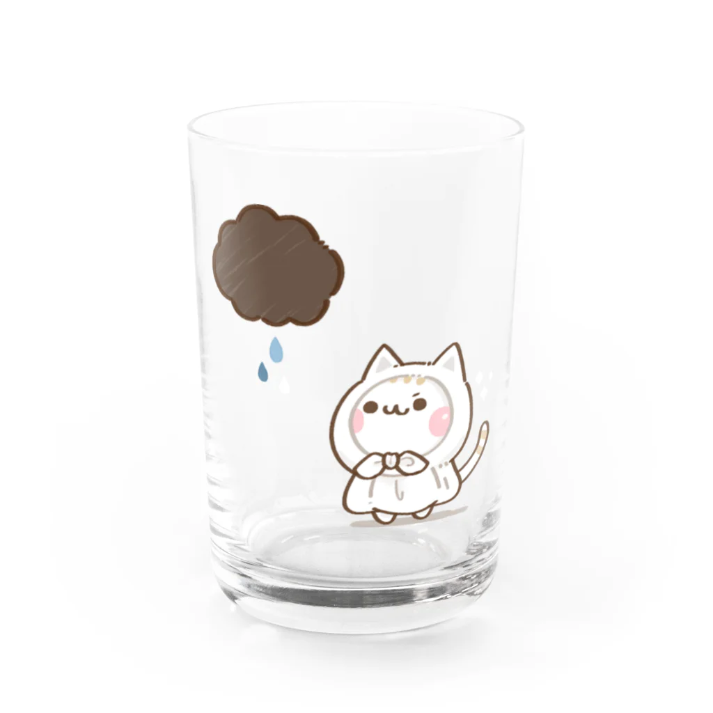 DECORの気づかいのできるネコ　てるてる坊主ver. Water Glass :front