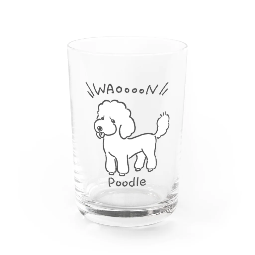 おとんのスタンダードプードル Water Glass :front