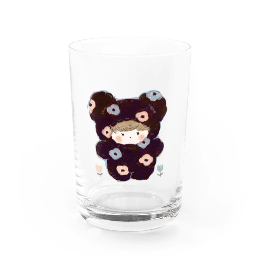 asami_sanの花がらのもこもこ Water Glass :front