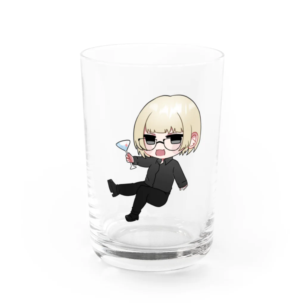 くうと@バッドシャークのばばちゃん Water Glass :front