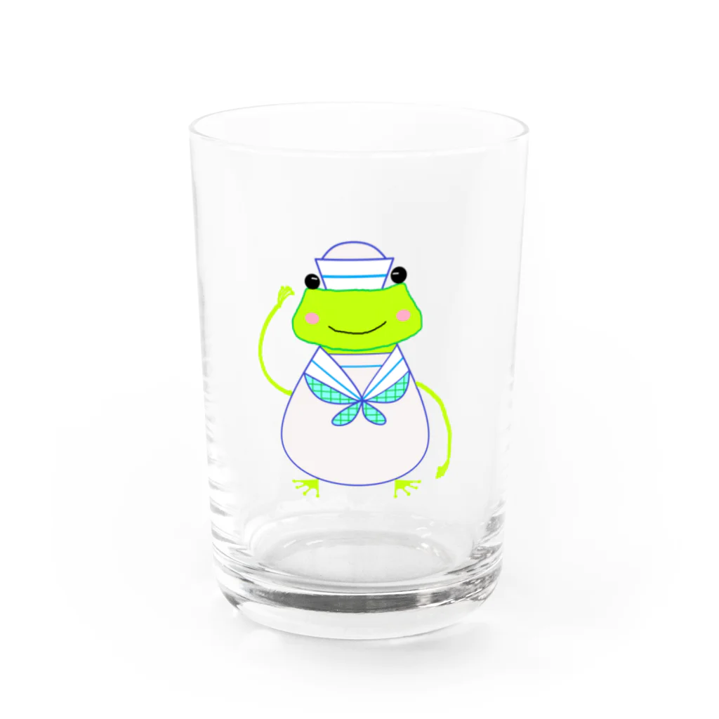 あるてみらのカエルちゃん水兵さん Water Glass :front