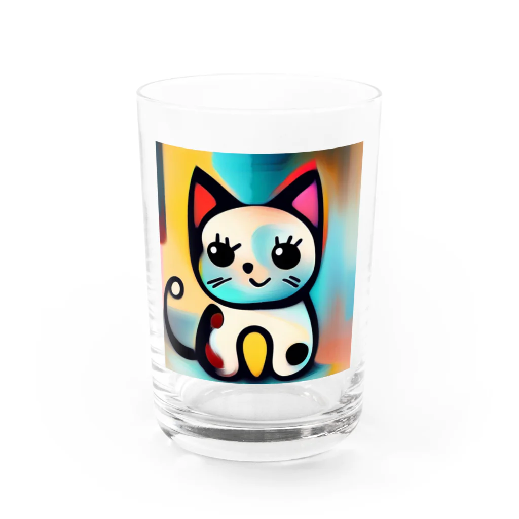 T2 Mysterious Painter's ShopのMysterious Cat Water Glass :front