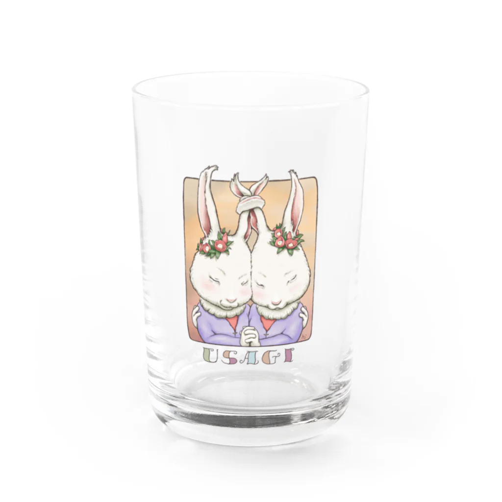 fusususuのうさぎ Water Glass :front