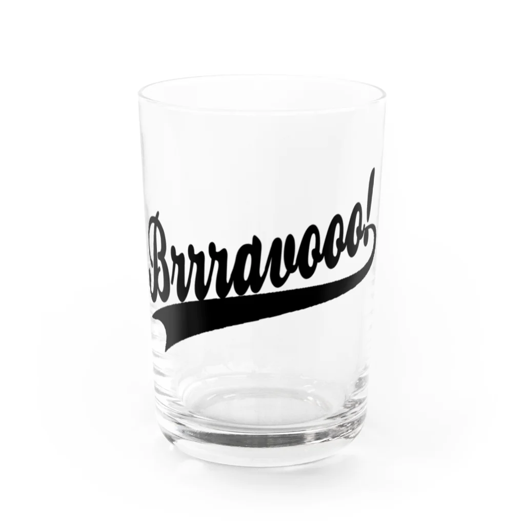 Brrravooo! SucculentsWorksCraftのBrrravooo!オリジナルロゴグラス Water Glass :front