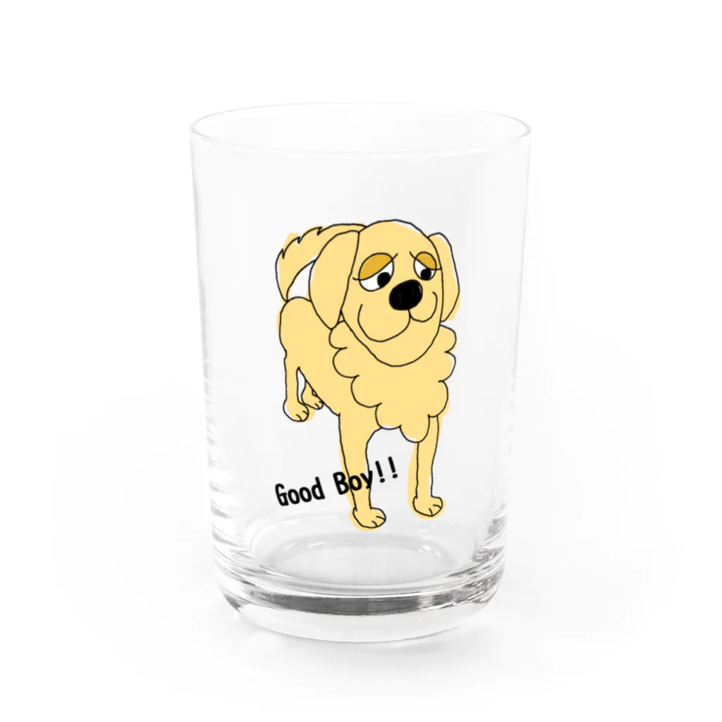 sunsum.BのGood Boy!!ゴールデン Water Glass :front