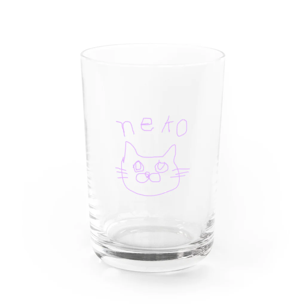 ゆるデザイン shopのゆるにゃんこ Water Glass :front