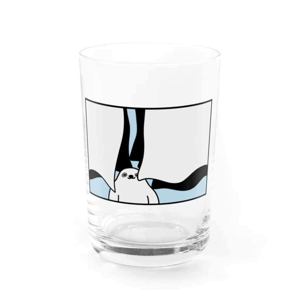 オユワク商店の洗濯物とナマケモノ Water Glass :front