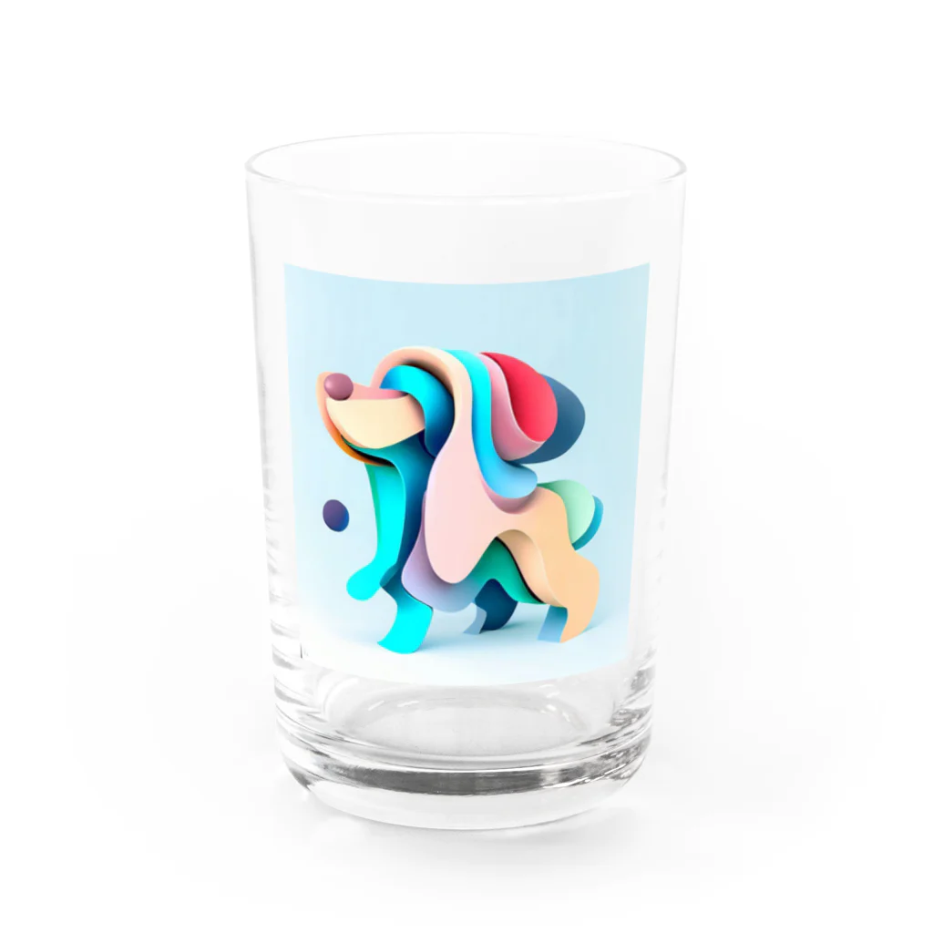 sweetsmailstudioの創造模型　わんちゃん Water Glass :front