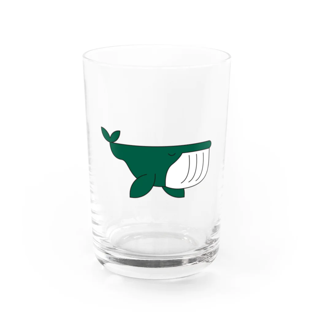 くすのき もんのおだやかなクジラ Water Glass :front
