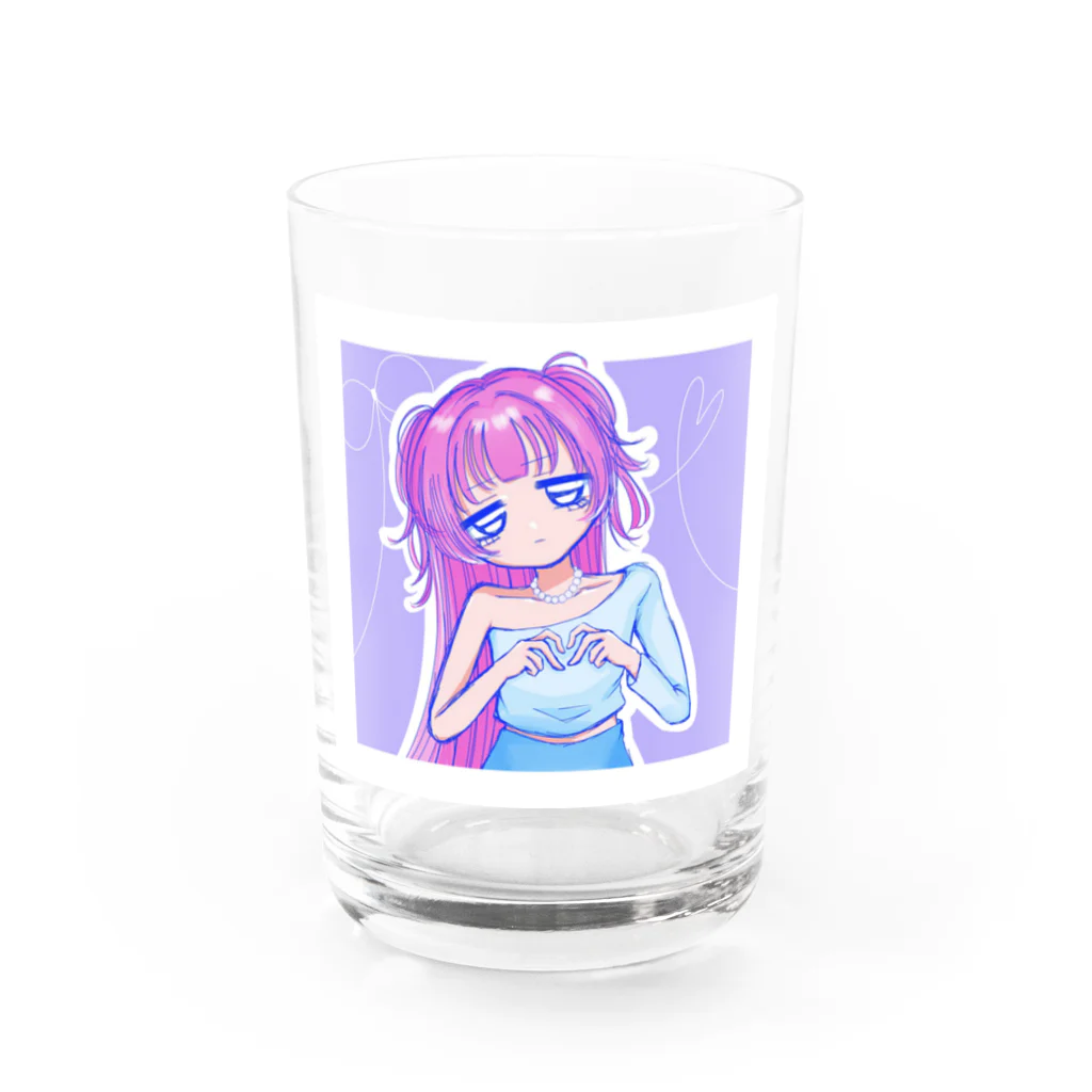 あまりごはんのはーと Water Glass :front