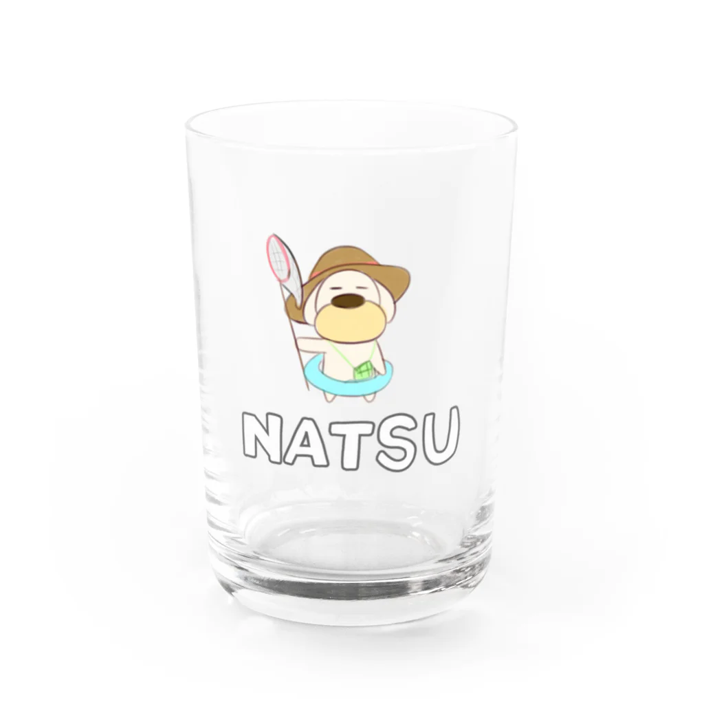 おもちまるの夏のゆるい犬 Water Glass :front