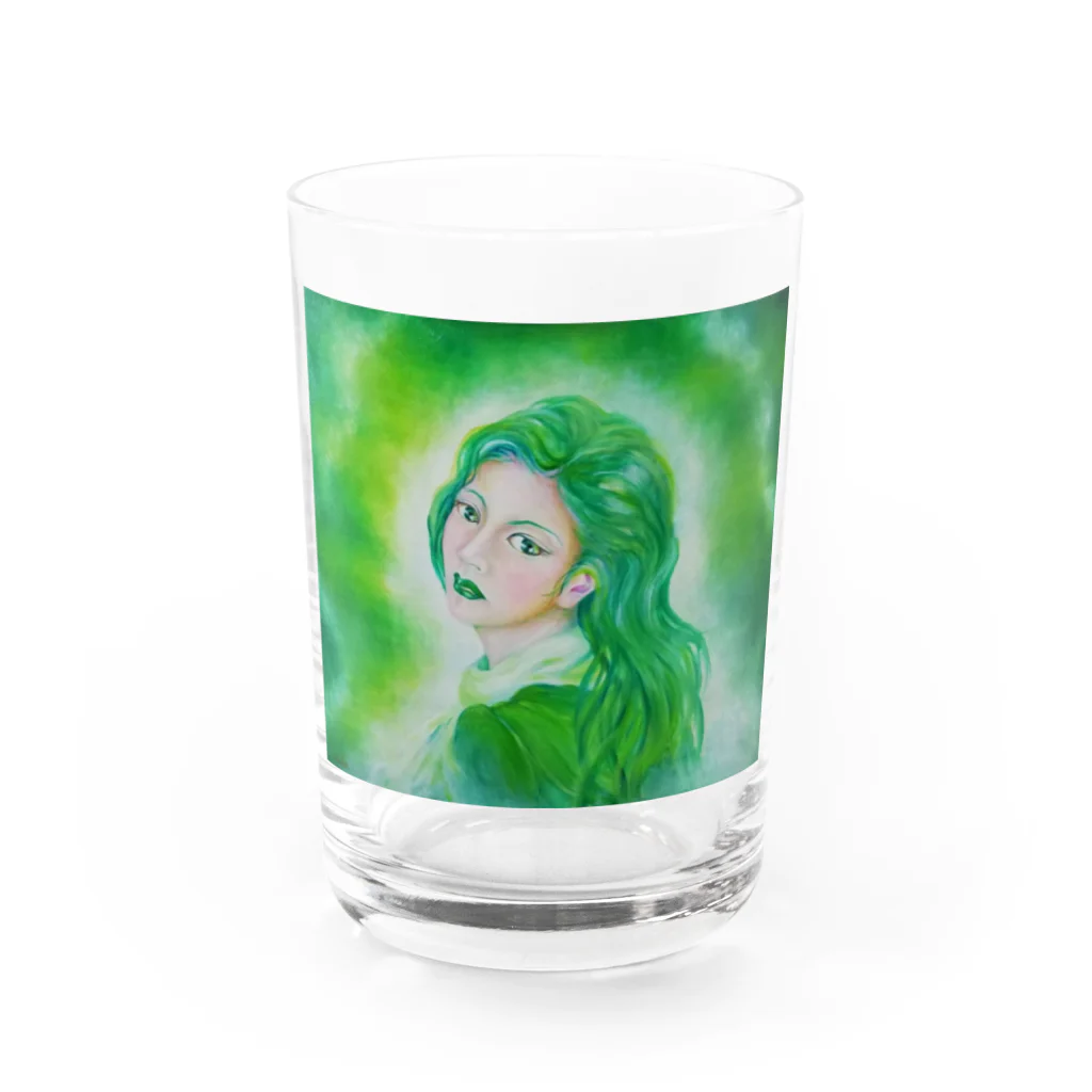 Happy Circusのハッピークラウン12・woman Water Glass :front