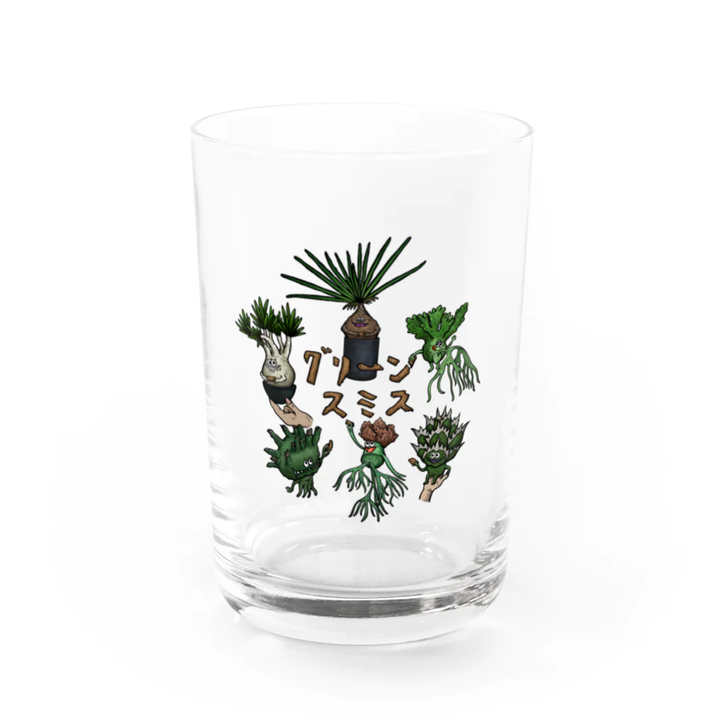 green_smithのグリーンスミスモンスターLOGO Water Glass :front