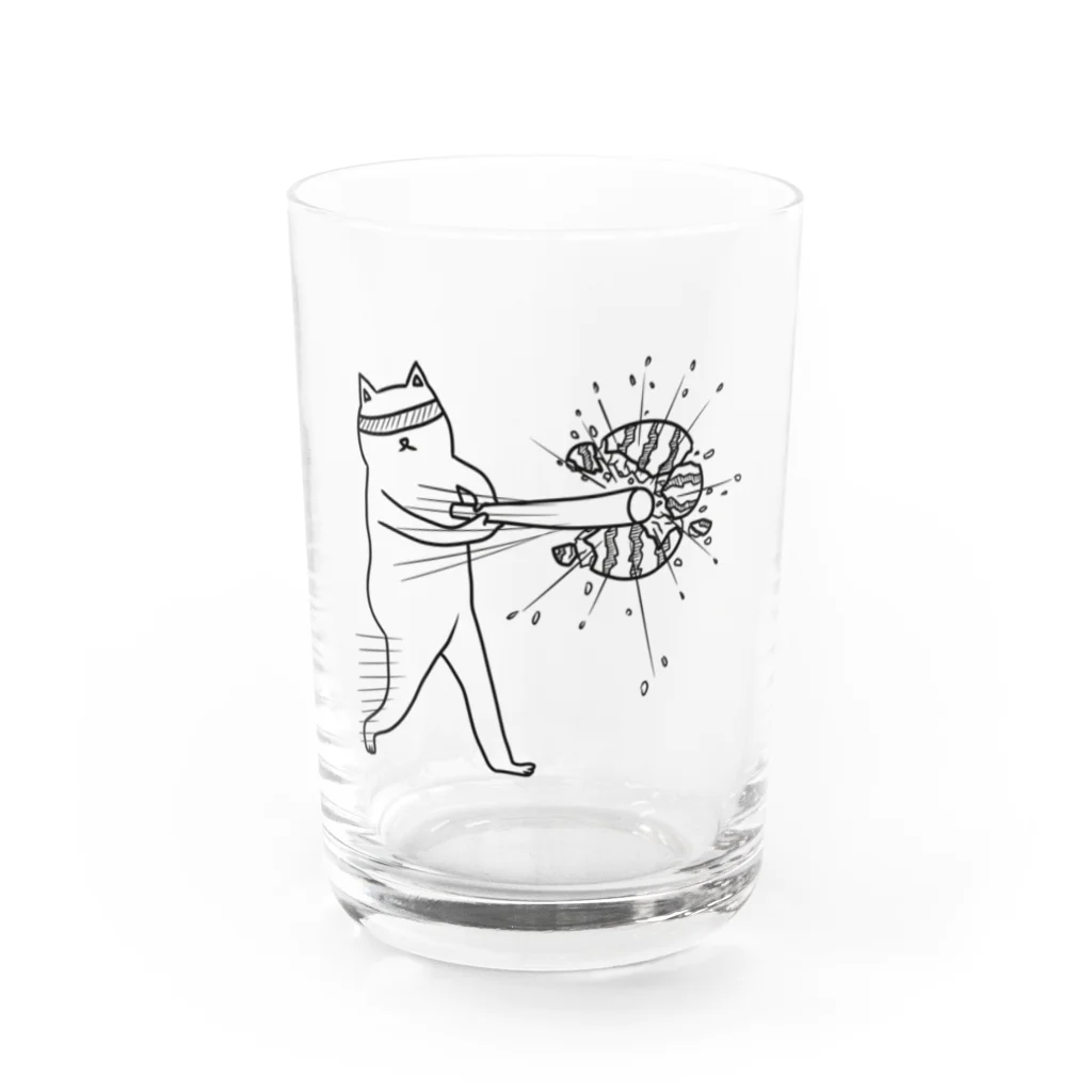 ヒロシオーバーダイブのフルスイングすいか割 Water Glass :front