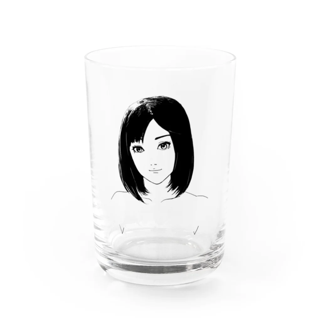 artmyontaの大人のお姉さん Water Glass :front