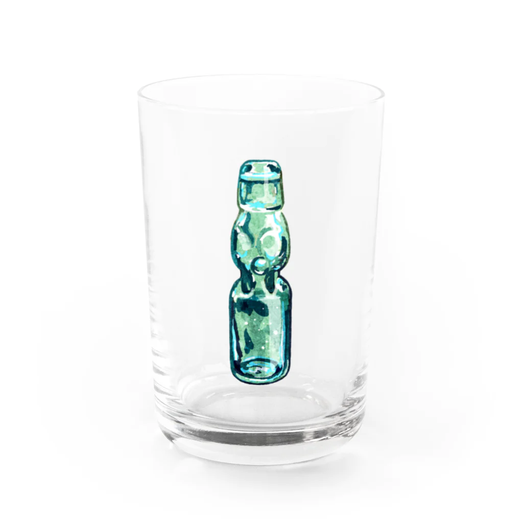 studio26のラムネ（飲みかけ） Water Glass :front