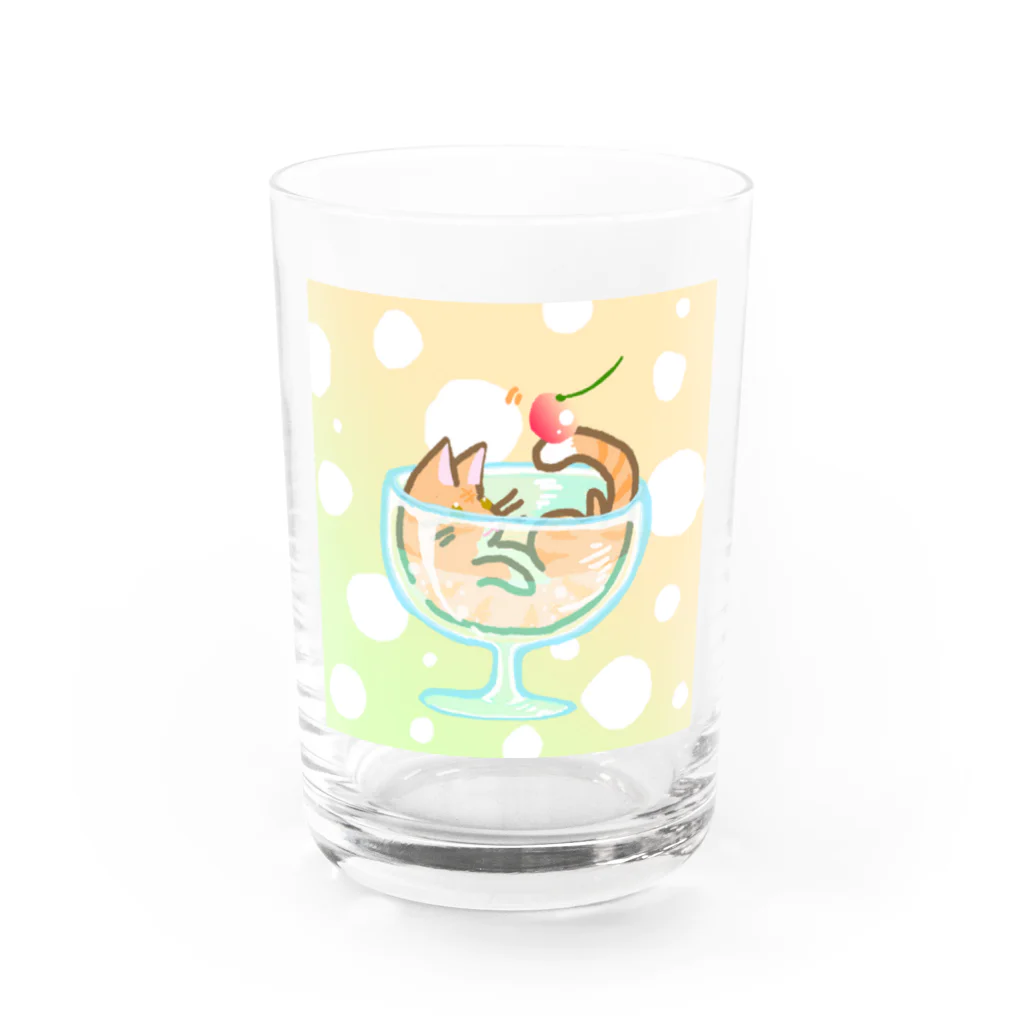 あおいたこ🐙の猫ちゃんは液体なので Water Glass :front