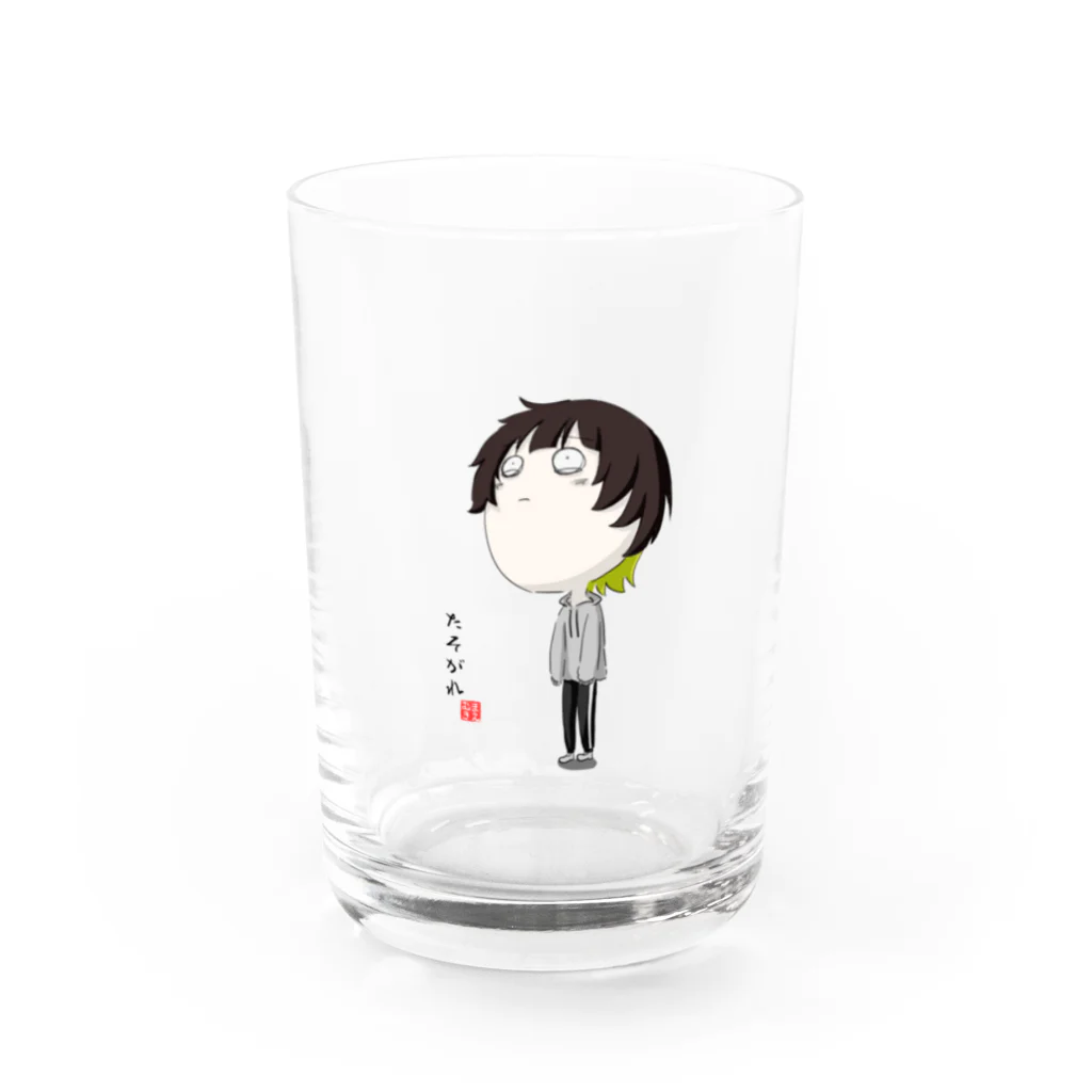 前向きp/むーくんのまえむきたそがれグッズ Water Glass :front