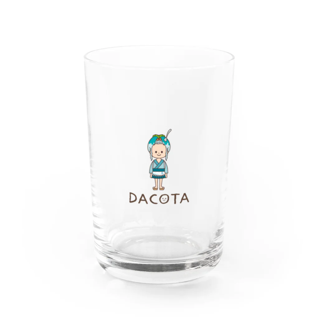 Team DACOTAのかき氷娘（ブルーハワイ）【黒ロゴ】 Water Glass :front