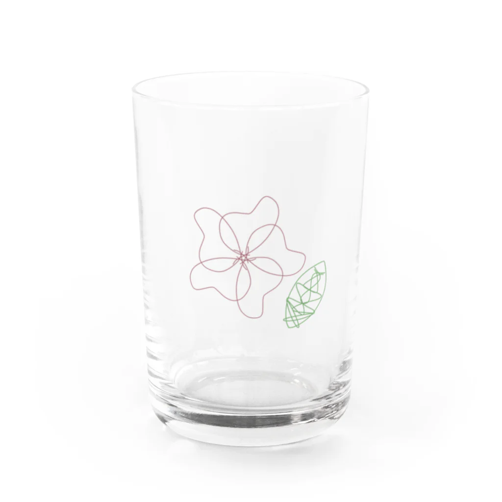 Glass Gardenの赤い梅 Water Glass :front