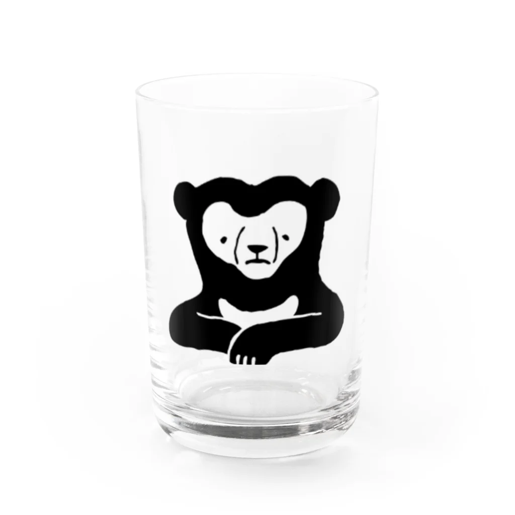 ナラティヴ・ラボ マーケットのくまざわくん（ブラックライン） Water Glass :front