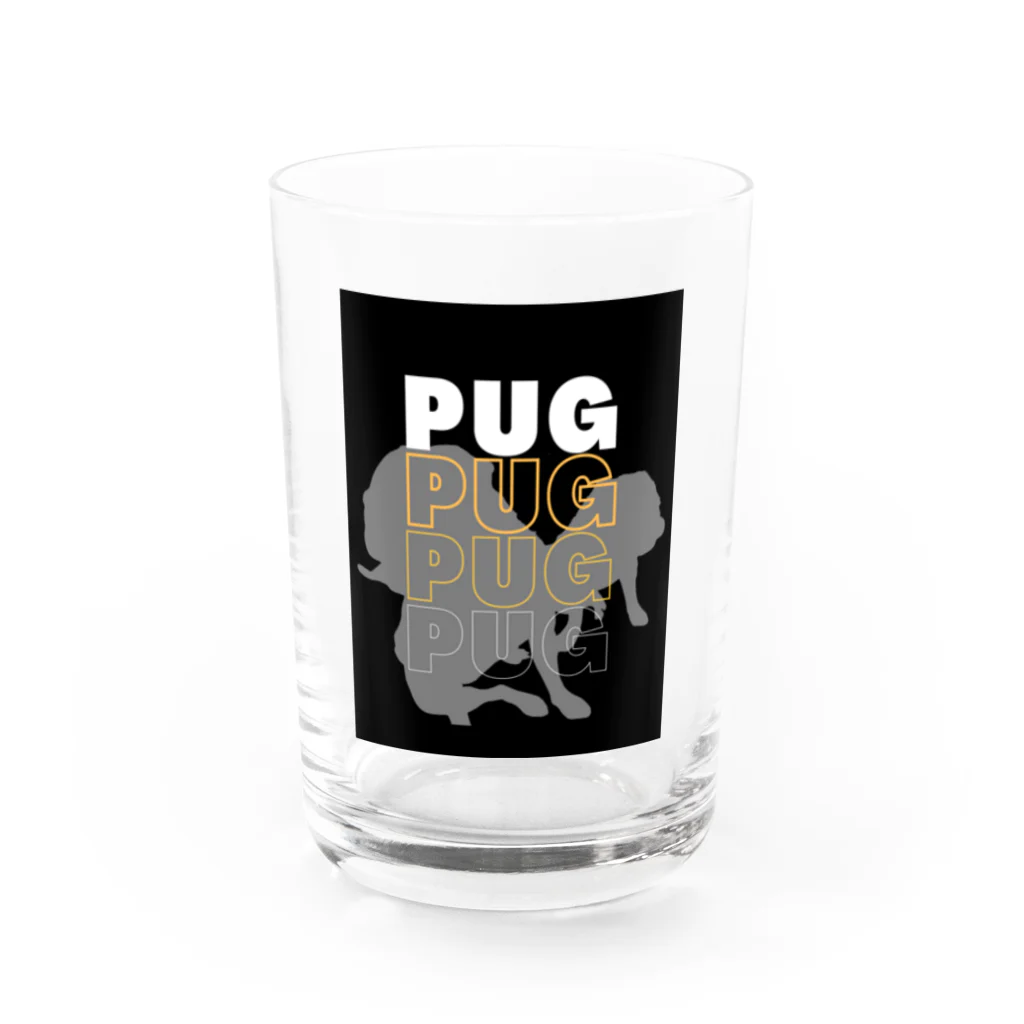 INULAVITAのPug silhouette Water Glass :front