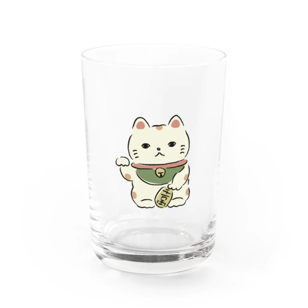 もな / monaのゆる招き猫 Water Glass :front