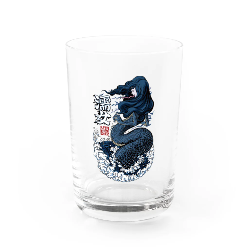 NAMI★HANA屋の日本の妖怪_濡れ女(ぬれおんな)_NUREONNA Water Glass :front