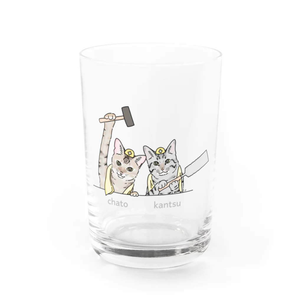 すもも はるかのかんつちゃん&ちゃとちゃん Water Glass :front