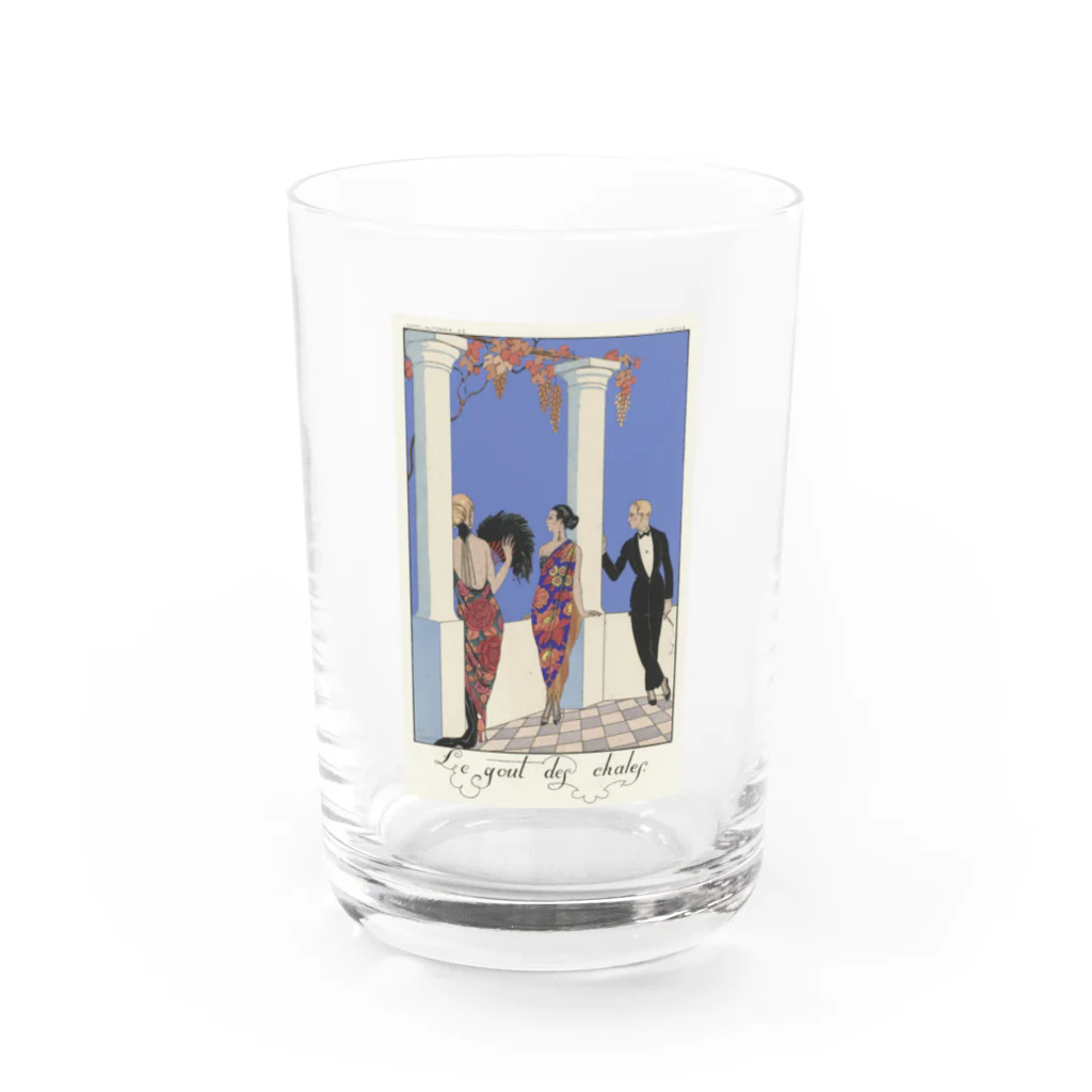 rosalinaのジョルジュ・バルビエ『ファルバラ・エ・ファンフルリュシュ』より《ショールの味わい》 Water Glass :front