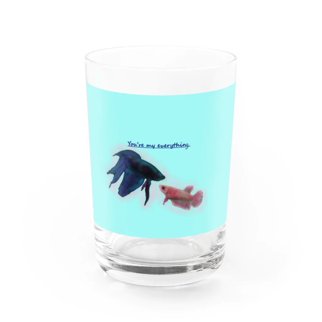♡BE HAPPY♡の恋する魚たち Water Glass :front