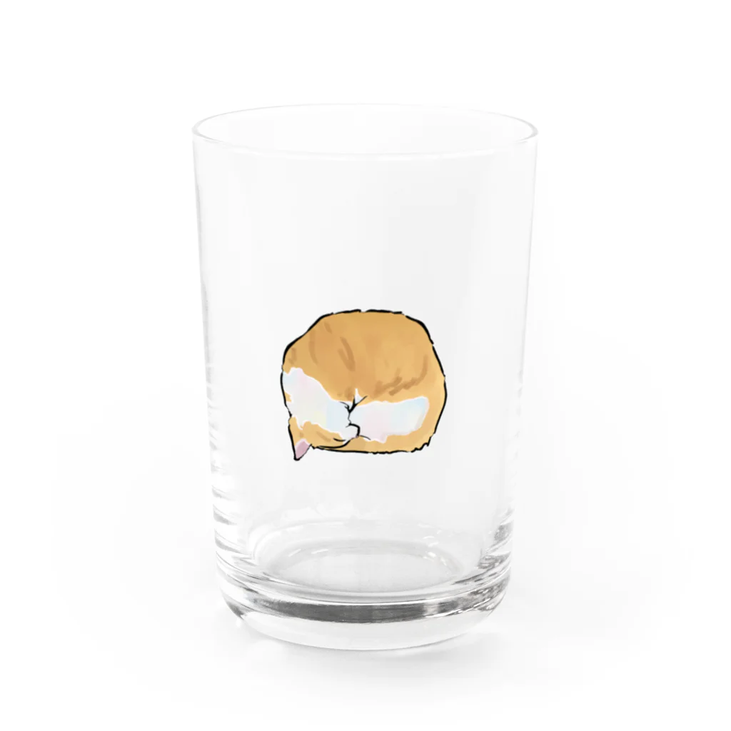 akimi-illustratorのラテちゃんグッズ Water Glass :front