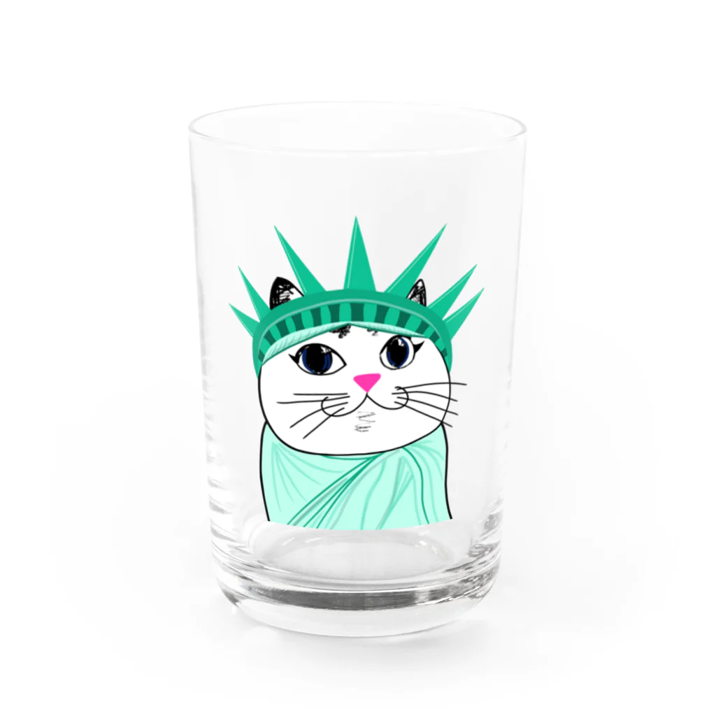 Lovecatfashionの自由のモチ猫ちゃん Water Glass :front