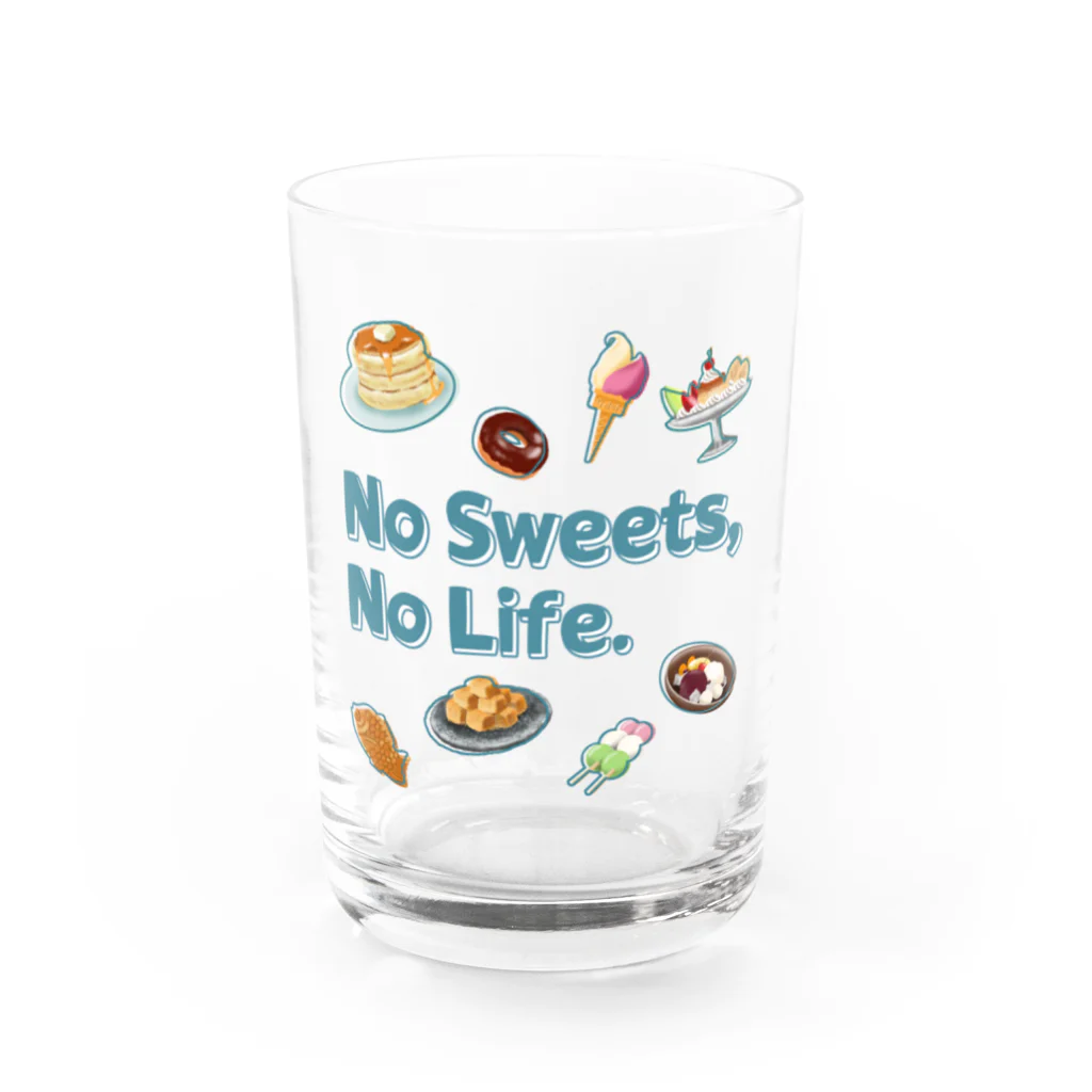 SU-KUのNo Sweets,No Life. Water Glass :front