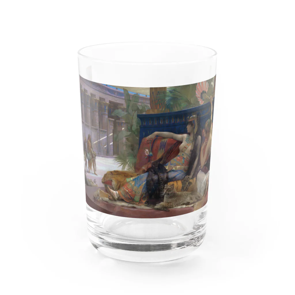 世界美術商店の死刑囚に毒を試すクレオパトラ / Cleopatra Testing Poisons on Condemned Prisoners Water Glass :front