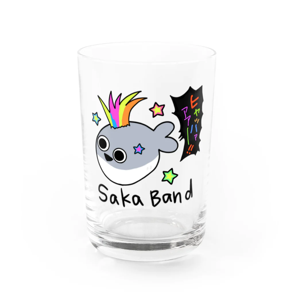 旅猫王子れぉにゃん👑😼公式(レイラ・ゆーし。)のサカバンバスピス☆Saka Band ・ガラスコップ グラス前面